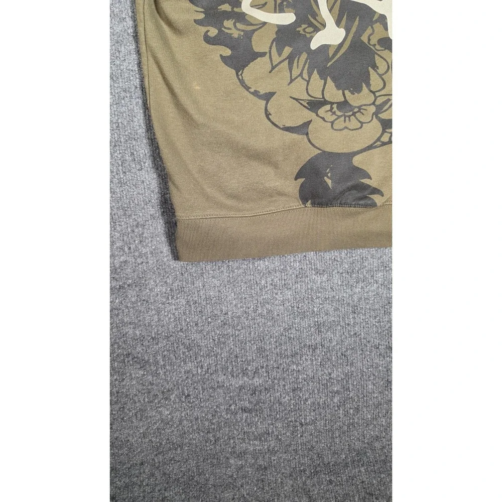 Ed Hardy Hoodie + Nike Air Jordan 1 Low Olive Sz 9.5 Outfit Bundle